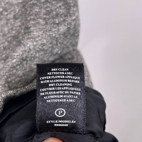 Robert Rodriguez Grey Sleeveless Wool Silk Tweed Sheath Dress Rosette Women's 0 - Picture 5 of 9